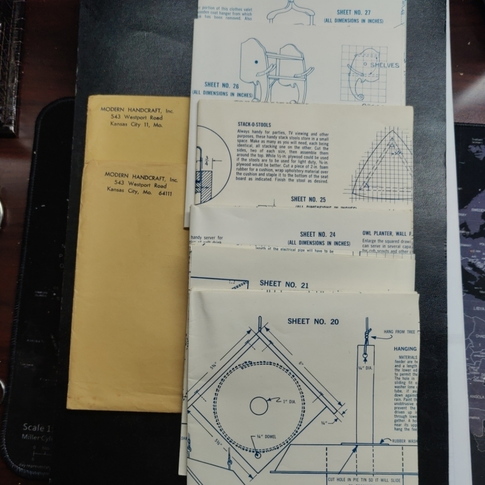 Mason & Sullivan Osterville Mass. 1968 1972 Paper Plans C-110 CM1100 Jewelry Box